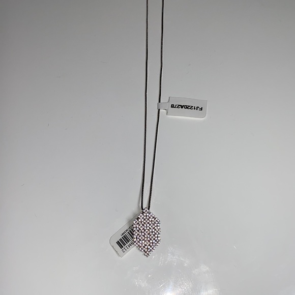 YAGI Design Geo CZ Silver Pendant Necklace